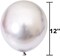 Erweicet 12Inch Chrome Metallic Silver Balloons For Party 50 Pcs Thick Latex Balloons For Party Decorations (Silver)