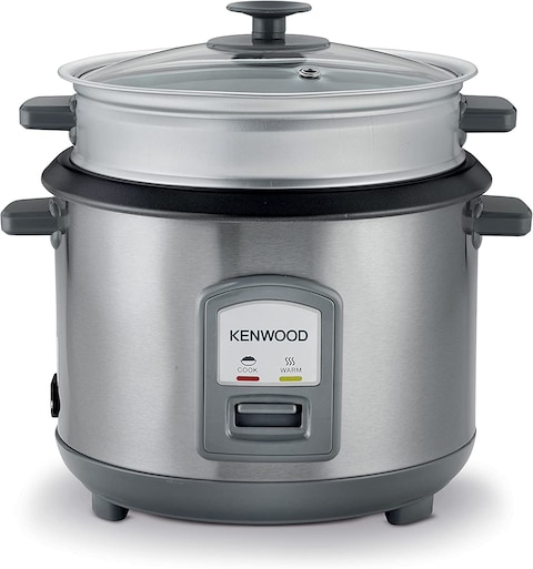 Kenwood Rice Cooker With Steamer, Stainless Steal, 1.8 Litre, RCM45.000SS, RCm45.SS