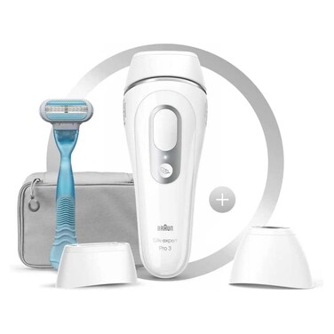 جهاز إزالة الشعر براون سيلك اكسبرت برو - أبيض - PL3221