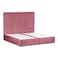 In House Alkmar Velvet Bed Frame - King - 200x180 cm - Light Pink