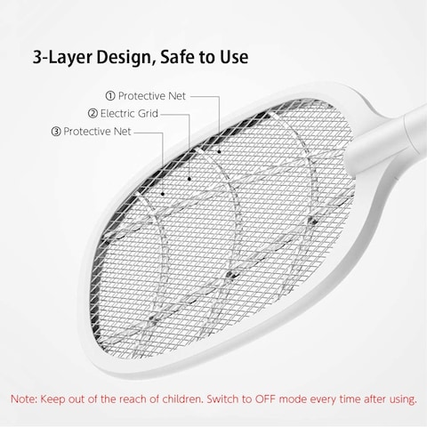 Generic Nukcc Electric Fly Swatter, 2 In 1 Electric Fly Swatter &amp; Mosquito Lamp 3000V High Voltage Portable Mosquitoes Trap With Uv Ray &amp; Electric Shock Rechargeable Mosquito Killer Lamp