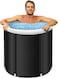 Ice Bath Tub,Bath Tub for Athletes with Lid,Cold Plunge Tub for Recovery,5 Layers Portable Ice Bath Barrel Plunge Pool by The Cold Pod (75&times;85)