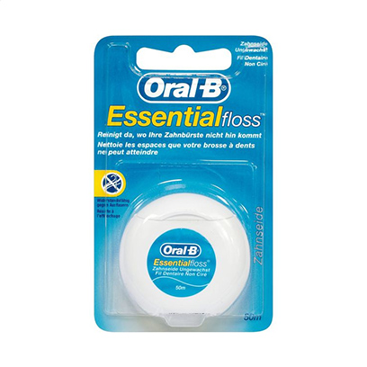 OralB Essential Unwaxed Mint Dental Floss 50M