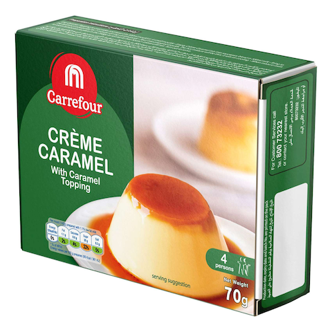 Carrefour Creme Caramel Dessert With Caramel Topping 70g