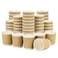 4 oz. Brown Disposable Ripple Insulated Coffee Cups - Hot Beverage Corrugated Paper Cups [50 cups]