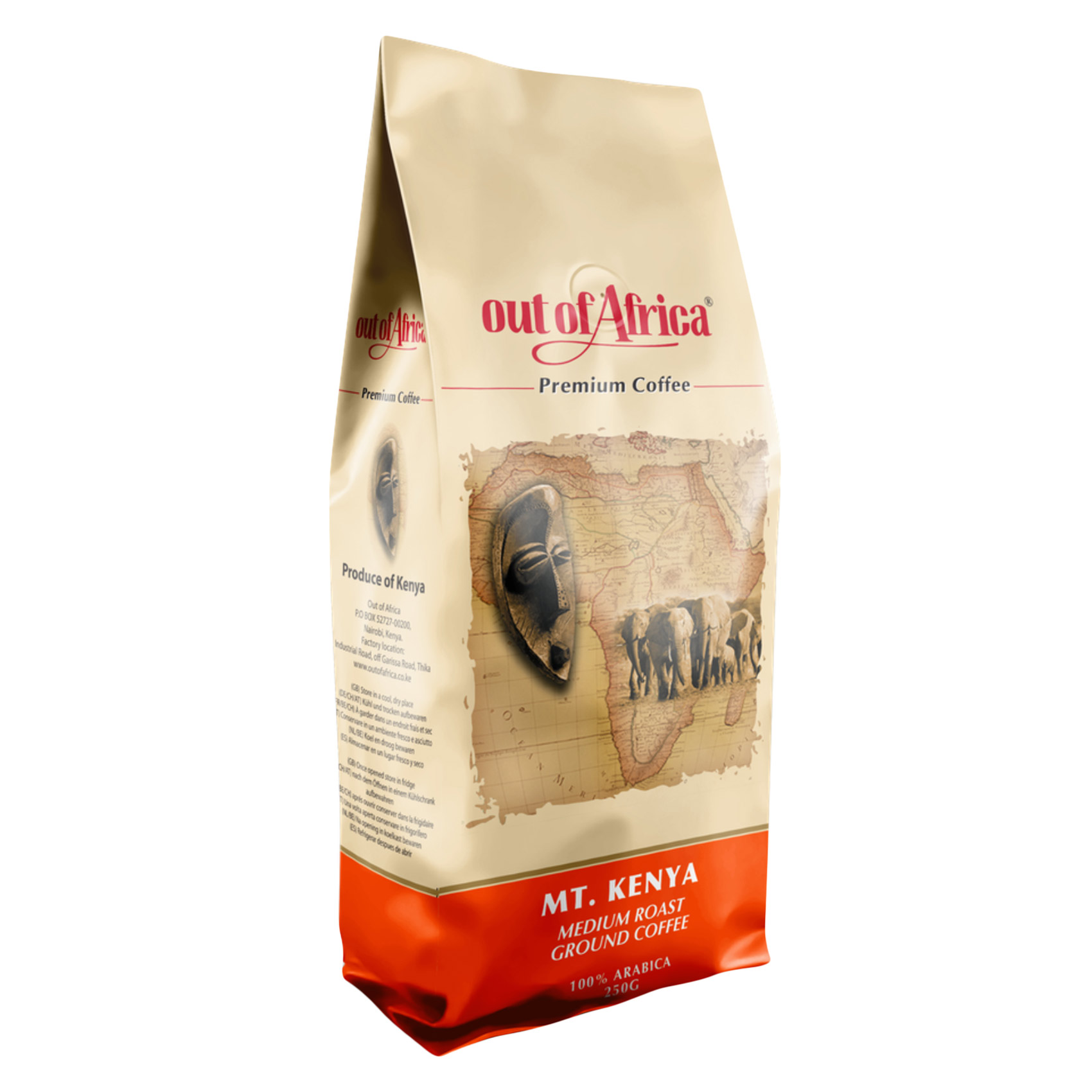 Out of Africa Mt. Kenya Medium Roast Ground Coffee 250g
