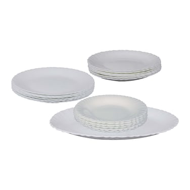 طقم عشاء اندورا  اركوبال - 19 قطعة - ابيض