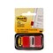 Post-It 3M Flag Red 680-1, 50 Flags/Pack, L 2.54 x B 4.32 cm