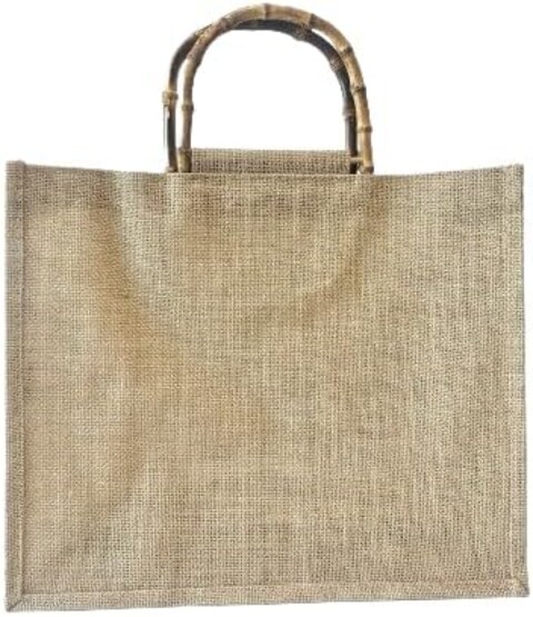Jute Bags by Photon   Eco-friendly Reusable Grocery bags with Bamboo Handle