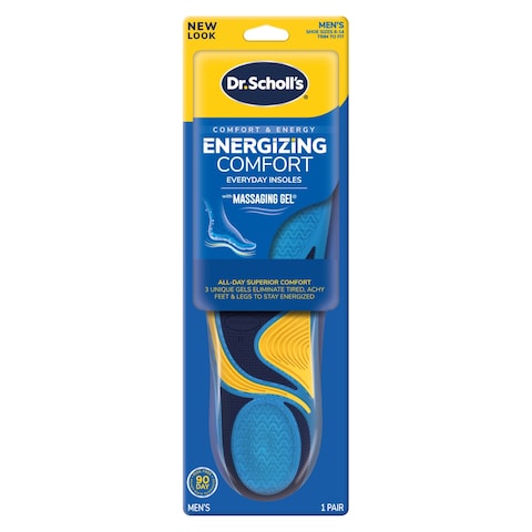 Dr.Scholl&#39;s Energizing Comfort with Massaging Gel Everyday Insoles for Men Size 8 to 14