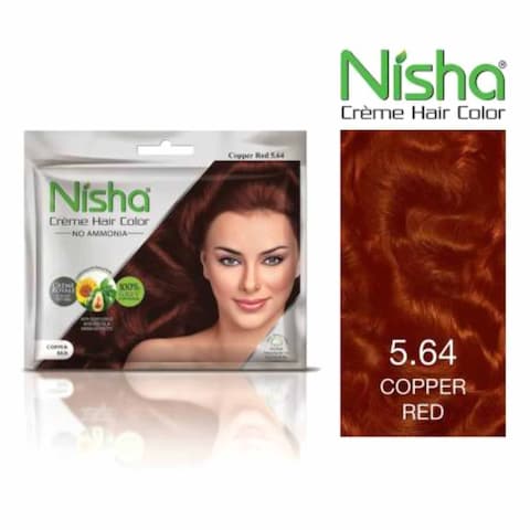 Nisha Creme Hair Colour 5.64 Copper Red 40ml