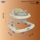 Lovely Baby Foldable Kids Walker BW05 with Adjustable Height, Musical Toys, Rotating Wheels, Comfortable &amp; Safe Activity Walker for Toddlers, Small Infant Boy Girl 6-18 months - Beige