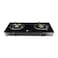 AFRA Two Burner Gas Stove, Compact Design, Ceramic Ignition, Tempered Glass Top, Easy-To-Clean, Stainless Steel Housing, G-MARK, ESMA, ROHS, And CB Certified, AF-0002GSBK 2 Years Warranty