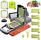 Generic Kitchen Multi 14 In 1 Manual Mandoline Fruit Vegetable Cutter Onion Dicer Veggie Slicer Vegetable Chopper (Grey - Green)