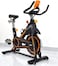 Skyland Fitness Exercise Bike/Spin Bike For Home Cardio And Strength Training Workouts With Height Adjustable, Exercise Bike EM-1560-O Orange
