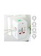 Generic 2 Usb Power Socket Charging Port All In One Universal Adapter White
