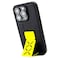 PU Leather Case with Hand Grip for iPhone 14 Pro -Yellow