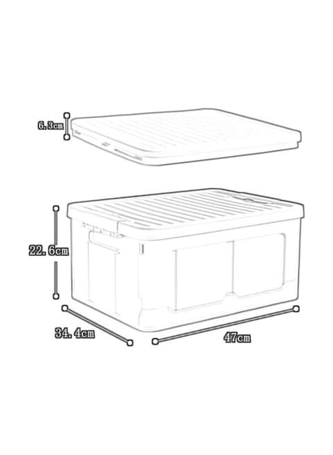 Royal Polar Foldable Plastic Storage Box White 22.6x34.4x47centimeter