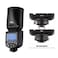 Godox-V1N Professional Camera Flash Speedlite Speedlight Round Head Wireless 2.4G Fresnel Zoom for Nikon D5300 D750 D850 D7100 Z7Cameras Camcorder for Wedding Portrait Studio Photography