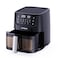 Crownline AF-397 Air Fryer w/Visible Cooking Window, Rapid Hot Air Circulation for Frying, Grilling, Broiling, Roasting, Baking &amp; more, 5.5L/2.4kg Capacity, 80-200℃ Temp Range, 1500W, 90-Min Timer.