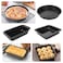 5PC/SET Kitchen Aluminum Alloy Die Round Square 8 Inch Cake Mold Cake Template Baking Dish Baking Mould Pan Bakeware Tool (Black)