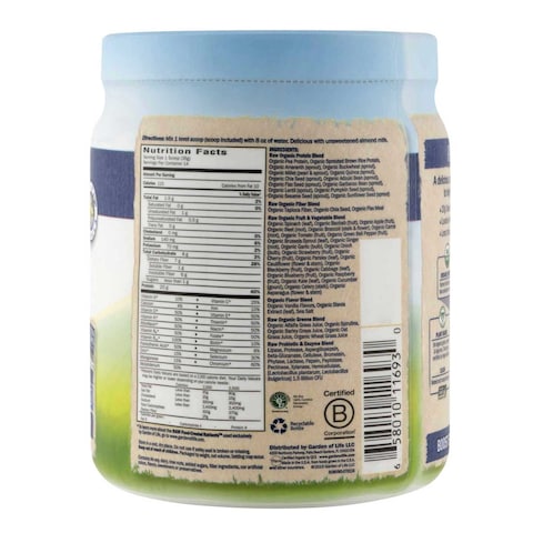 Garden Of Life Raw Organic Meal Shake And Meal Replacement Vanilla Powder 474g