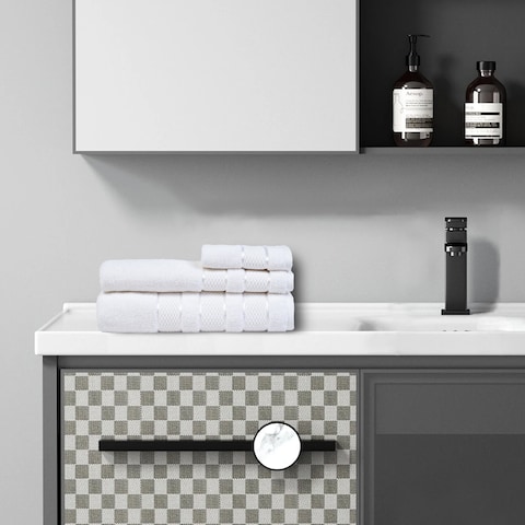 3 Piece Towel Set Super Soft &amp; Absorbent Luxury Hotel Quality 100% Turkish Genuine Cotton, 1 Bath Towel, 1 Hand Towel, 1 Washcloth, - 3 Piece Towels Bright White