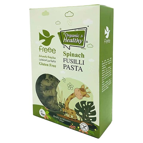 Free Spinach Fusili Pasta Gluten Free - 200 gram