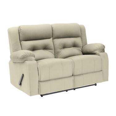 إن هاوس كرسي استرخاء مزدوج منجد بالمخمل - بيج فاتح - NZ30