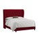 إن هاوس روما هيكل سرير منجد بالمخمل - نفرين - 200×180 سم - برغندي