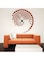 Spoil Your Wall Waterproof Clock Design Decorative Wall Sticker Orange 80x90cm