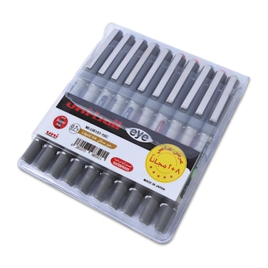 Uniball eye liquid ink pens multicolour 8 + 2 free