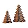 Christmas Tree Glitter Edge Honeycombs Decorations 2/Pack
