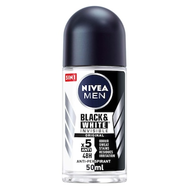 Nivea Black and White Invisible Original - Antiperspirant for Men - Roll on - 50ml