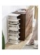 Multi Steps Adjustable Plastic Shoe Organizer Rack White