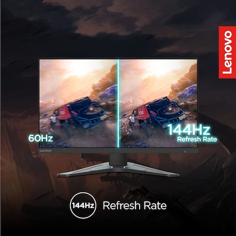 Lenovo Gaming G-Series - G24-20, 23.8 Inch (60.452 cm) 1920 X 1080 Pixels FHD IPS Monitor LCD, 165HZ, 0.5MS, 99% SRGB, 350 Nits, Amd Freesync Premium, HDMI 2.0, DP, Height Adjust Stand (Raven Black)