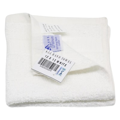 SIL HAND TOWEL 12 X 12 WHITE