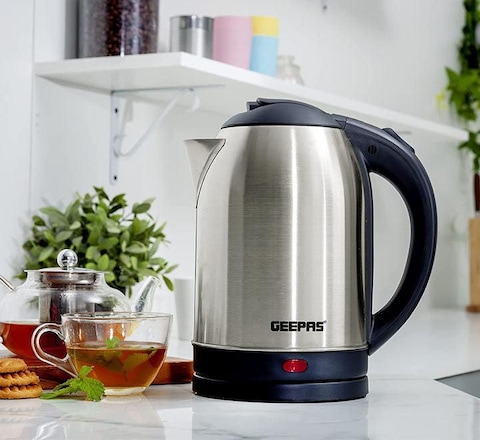 Geepas Electric Kettle 1.8 Liter 1500 Watt Silver GK5466