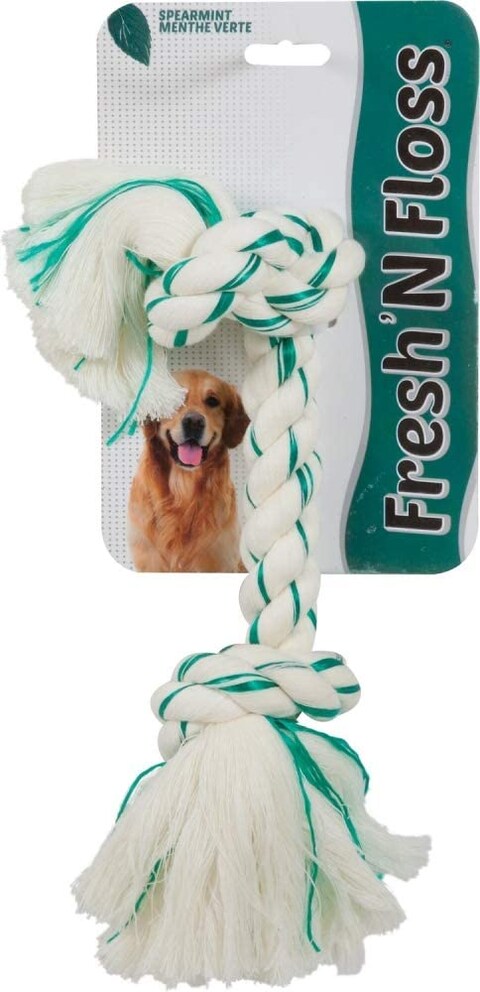Petmate FRESH N FLOSS 2KNOT BONE LARGE SPEARMINT