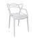Jilphar Classical Fiber Plastic Molded Dining Chair JP1325B White