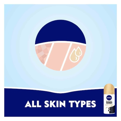 Nivea Silky Smooth Invisible Black &amp; White Roll on Deodorant For Women - 50 ml