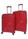 Morano Hard-Side Luggage Set For Unisex Polypropylene Lightweight 4 Double Wheeled Suitcase With Built-In TSA Type Lock (Set Of 3 Pcs, Red)