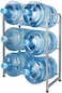 Generic Showay 5 Gallon Water Bottle Holder 6 Trays Water Jug Rack 3 Tier Water Bottle Rack Reinforced Steel Rack For Water Storage Water Bottle Storage Rack For 6 Bottles, White, 6-Slot