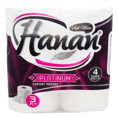 Hanan Platinum 3-ply Toilet Paper 4 rolls