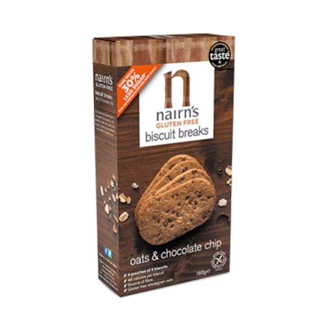 Narins Gluten Free Chocolate Chip Biscuit Breaks 160Gr