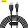 Baseus 100W USB A To USB C Charger Cable,(1.2M) 6A PD Fast Charging Data Cable Type C Cable For iPhone 15/15 Plus/15 Pro Max/MacBook Pro Samsung S22/21/20/Note20 And All Type-C Mobile Phone Black
