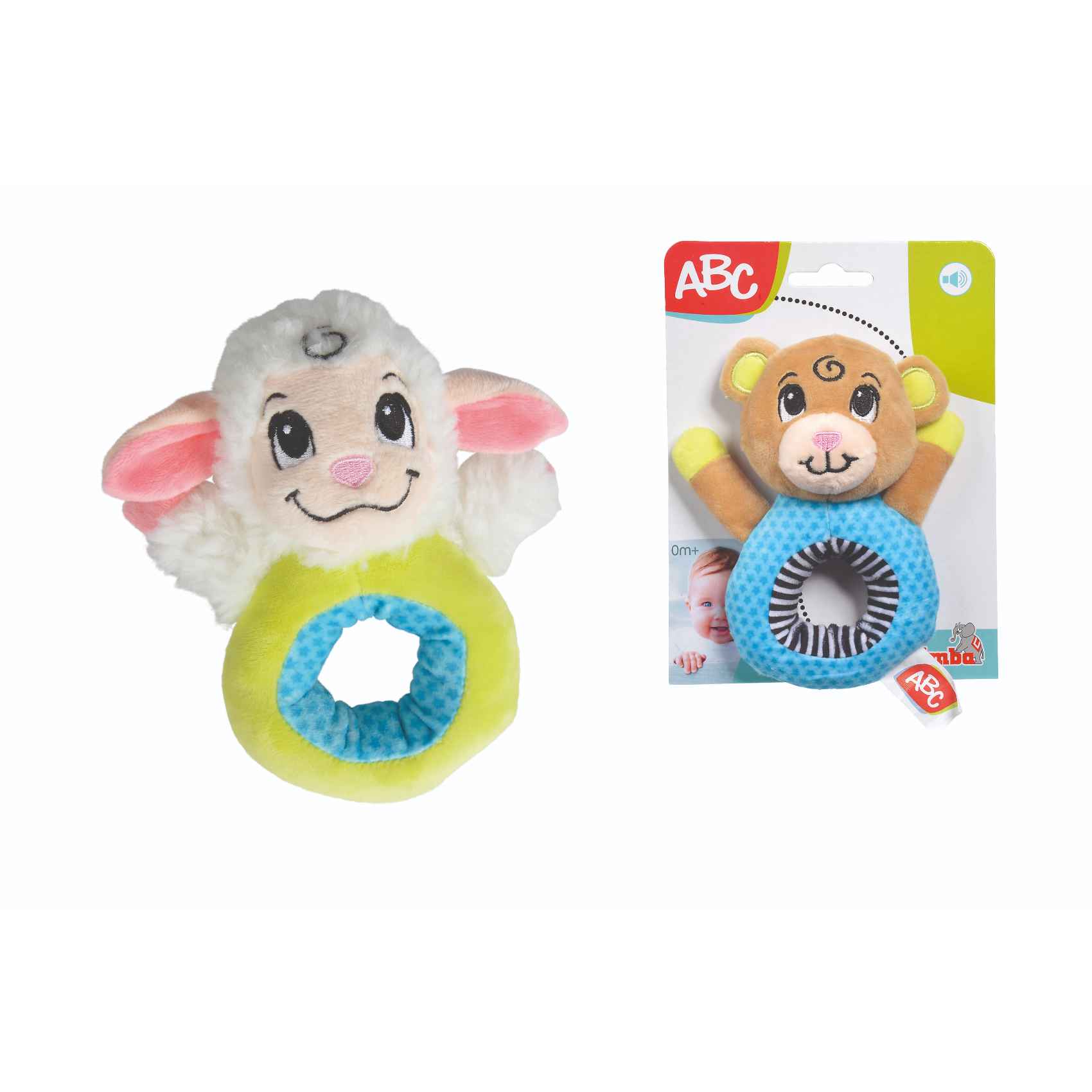 Buy Simba ABC Plush Rattle Multicolour Pack of 2 Online | Carrefour UAE