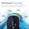 Promate 1600DPI Silent Mouse, Ergonomic Symmetric 2.4Ghz Cordless Silent Keys Mouse with, Long Battery Life, Optical Sensor, 6 Functional Buttons and Nano Receiver for Mac OS, Windows, Breeze Black