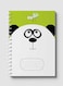Lowha Spiral Notebook With 60 Sheets And Hard Paper Covers With Cartoon Panda &amp; Misquito Design, For Jotting Notes And Reminders, For Work, University, School