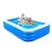 HEXAR&reg; Inflatable Swimming Pool Kiddie Pool Large Size Blow Up Swimming Pool for Family Adults Kids Toddler Giant Rectangle Lounge Blowup Pool for Indoor Outdoor Backyard Ground (180 X 140 X 60 CM)